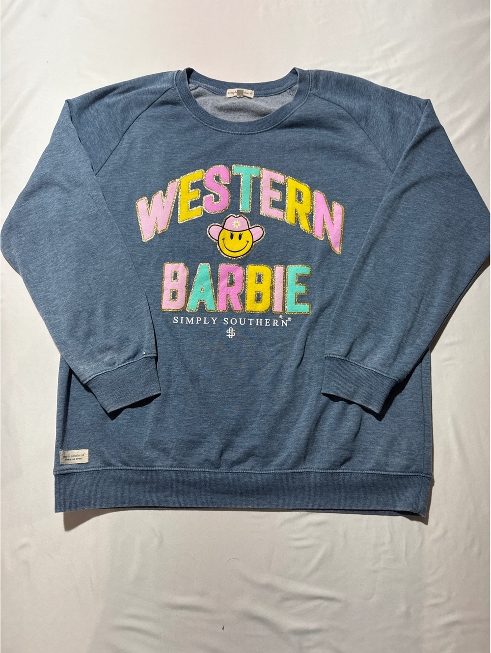 Simply Southern Western Barbie Sweatshirt - Large Cozy Fun!